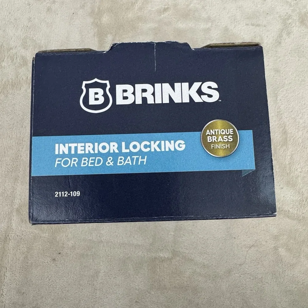 Brinks Bed Bath Privacy Door Knob Antique Brass Interior Lock 2112-109
